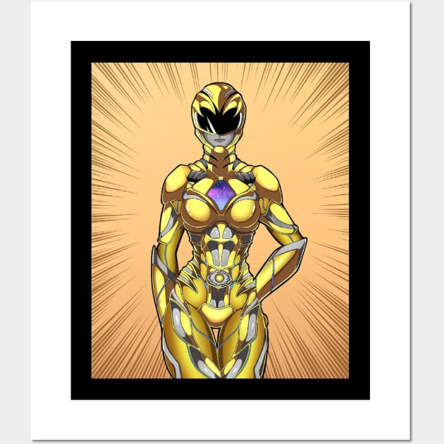 yellow ranger Wall Art by fancy ghost